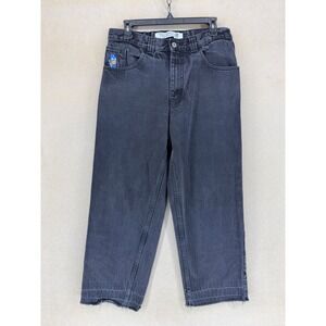 Polar Skate Co 93‎ Denim Jeans Charcoal Black Wash Mens Size 30x32 Baggy Y2K